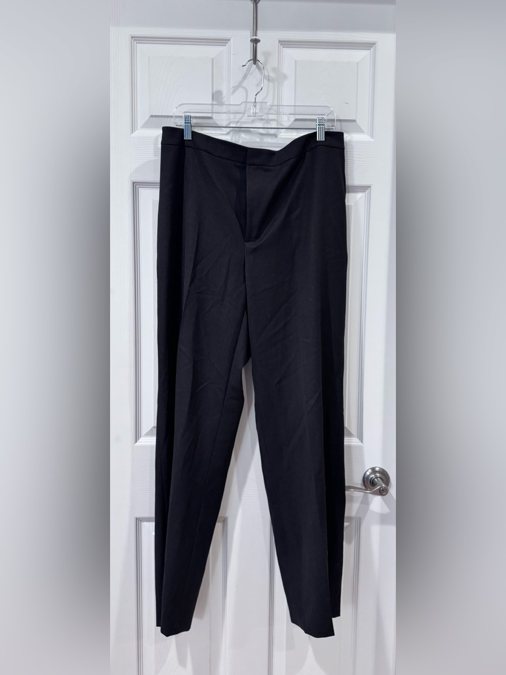 Ellen Tracy Charcoal Grey Tailored Straight-Leg Trousers, sz 16